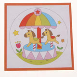 Maxbell Handheld Fabric Blank Fan for Painting Chinese Fan Round DIY Merry-go-round