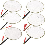 Maxbell Handheld Fabric Blank Fan for Painting Chinese Fan Round DIY Rabbit