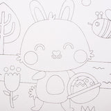 Maxbell Handheld Fabric Blank Fan for Painting Chinese Fan Round DIY Rabbit