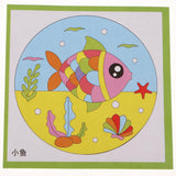 Maxbell Handheld Fabric Blank Fan for Painting Chinese Fan Round DIY Fish