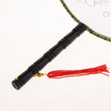 Maxbell Handheld Fabric Blank Fan for Painting Chinese Fan Round DIY Fish