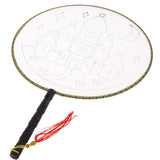Maxbell Handheld Fabric Blank Fan for Painting Chinese Fan Round DIY Castle