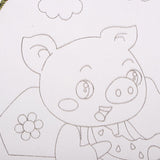 Max Handheld Fabric Blank Fan for Painting Chinese Fan Round DIY Pig
