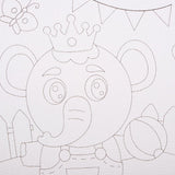 Max Handheld Fabric Blank Fan for Painting Chinese Fan Round DIY Elephant
