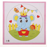 Max Handheld Fabric Blank Fan for Painting Chinese Fan Round DIY Elephant