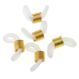 Max 50Pcs Rubber Metal Ends Connectors Retainers Holder for Eyeglass Chain Gold