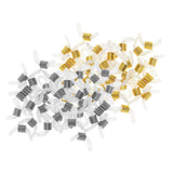 Max 50Pcs Rubber Metal Ends Connectors Retainers Holder for Eyeglass Chain Gold