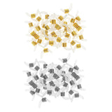 Max 50Pcs Rubber Metal Ends Connectors Retainers Holder for Eyeglass Chain Gold