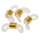 Max 50Pcs Rubber Metal Ends Connectors Retainers Holder for Eyeglass Chain Gold