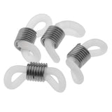 Max 50Pcs Rubber Metal Ends Connectors Retainers Holder for Eyeglass Chain Silver