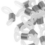 Max 50Pcs Rubber Metal Ends Connectors Retainers Holder for Eyeglass Chain Silver