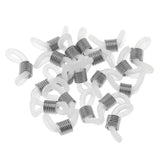 Max 50Pcs Rubber Metal Ends Connectors Retainers Holder for Eyeglass Chain Silver