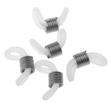 Max 50Pcs Rubber Metal Ends Connectors Retainers Holder for Eyeglass Chain Silver