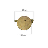 Max 50Pcs DIY Brooch Lapel Safety Pins Round Blank Pad Base Cabochon Back Bronze