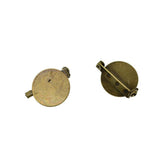 Max 50Pcs DIY Brooch Lapel Safety Pins Round Blank Pad Base Cabochon Back Bronze