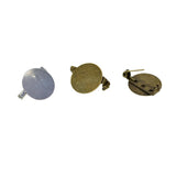 Max 50Pcs DIY Brooch Lapel Safety Pins Round Blank Pad Base Cabochon Back Bronze