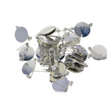 Max 50Pcs DIY Brooch Lapel Safety Pins Round Blank Pad Base Cabochon Back Silver