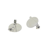 Max 50Pcs DIY Brooch Lapel Safety Pins Round Blank Pad Base Cabochon Back Silver