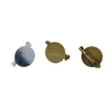 Max 50Pcs DIY Brooch Lapel Safety Pins Round Blank Pad Base Cabochon Back Silver