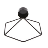 Max Modern 3D Geometric Candlestick Candle Holder for Home Party Decor Black