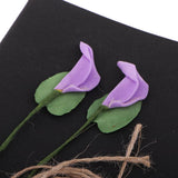 Max 5 Set Kraft Paper Card with Dried Flower DIY Greeting Card Purple Maataifaal