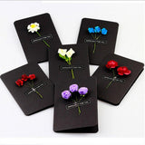 Max 5Pcs Handmade Cards with Dried Flowers DIY Envelopes for All Occasions A