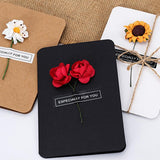 Max 5Pcs Handmade Cards with Dried Flowers DIY Envelopes for All Occasions A