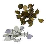 Maxbell 20 Pieces Round Brooch Base Blank Tray Safety Pins Bronze