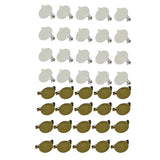Maxbell 20 Pieces Round Brooch Base Blank Tray Safety Pins Bronze