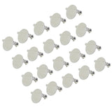 Maxbell 20 Pieces Round Brooch Base Blank Tray Safety Pins Silver