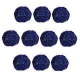 Maxbell 10pcs Wicker Rattan Ball Table Wedding Vase Fillers Hanging Ornament Blue