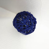 Maxbell 10pcs Wicker Rattan Ball Table Wedding Vase Fillers Hanging Ornament Blue