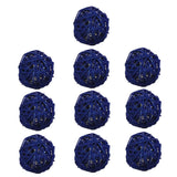 Maxbell 10pcs Wicker Rattan Ball Table Wedding Vase Fillers Hanging Ornament Blue