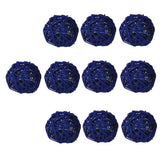Maxbell 10pcs Wicker Rattan Ball Table Wedding Vase Fillers Hanging Ornament Blue