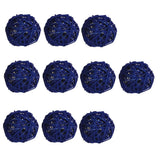 Maxbell 10pcs Wicker Rattan Ball Table Wedding Vase Fillers Hanging Ornament Blue