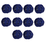 Maxbell 10pcs Wicker Rattan Ball Table Wedding Vase Fillers Hanging Ornament Blue