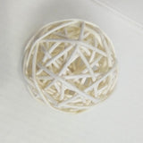 Maxbell 10pcs Wicker Rattan Ball Table Wedding Vase Fillers Hanging Ornament White