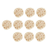 Maxbell 10pcs Wicker Rattan Ball Table Wedding Vase Fillers Hanging Ornament Natural