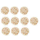 Maxbell 10pcs Wicker Rattan Ball Table Wedding Vase Fillers Hanging Ornament Natural