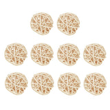 Maxbell 10pcs Wicker Rattan Ball Table Wedding Vase Fillers Hanging Ornament Natural