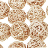 Maxbell 10pcs Wicker Rattan Ball Table Wedding Vase Fillers Hanging Ornament Natural