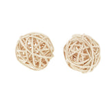 Maxbell 10pcs Wicker Rattan Ball Table Wedding Vase Fillers Hanging Ornament Natural