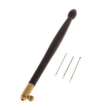 Maxbell Wood Handle Tambour Crochet Hook 3 Needles Embroidery Tool Purple Sandalwood