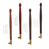 Maxbell Wood Handle Tambour Crochet Hook 3 Needles Embroidery Tool Purple Sandalwood