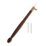 Maxbell Wood Handle Tambour Crochet Hook 3 Needles Embroidery Tool Keruntum