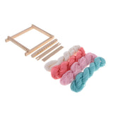 Max 8Pcs Traditional DIY Wooden Handloom Machine Weaving Knitting Loom Tools Set