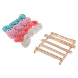 Max 8Pcs Traditional DIY Wooden Handloom Machine Weaving Knitting Loom Tools Set