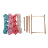 Max 8Pcs Traditional DIY Wooden Handloom Machine Weaving Knitting Loom Tools Set