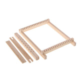 Max 4Pcs/Set Traditional DIY Wooden Handloom Machine Weaving Knitting Loom Tool