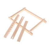 Max 4Pcs/Set Traditional DIY Wooden Handloom Machine Weaving Knitting Loom Tool